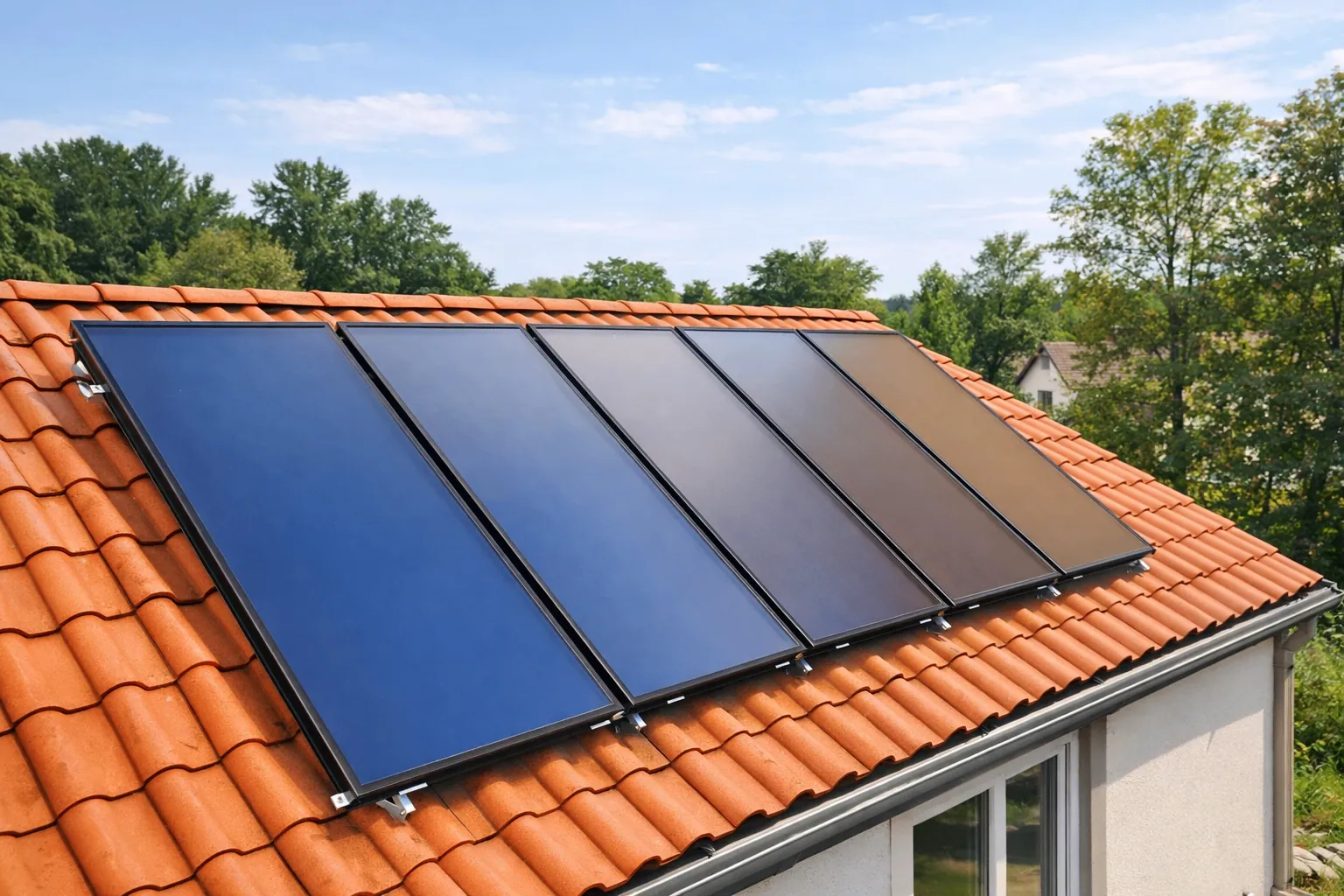 Panneaux solaires thermiques sur toiture